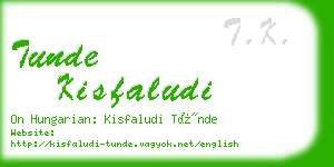 tunde kisfaludi business card